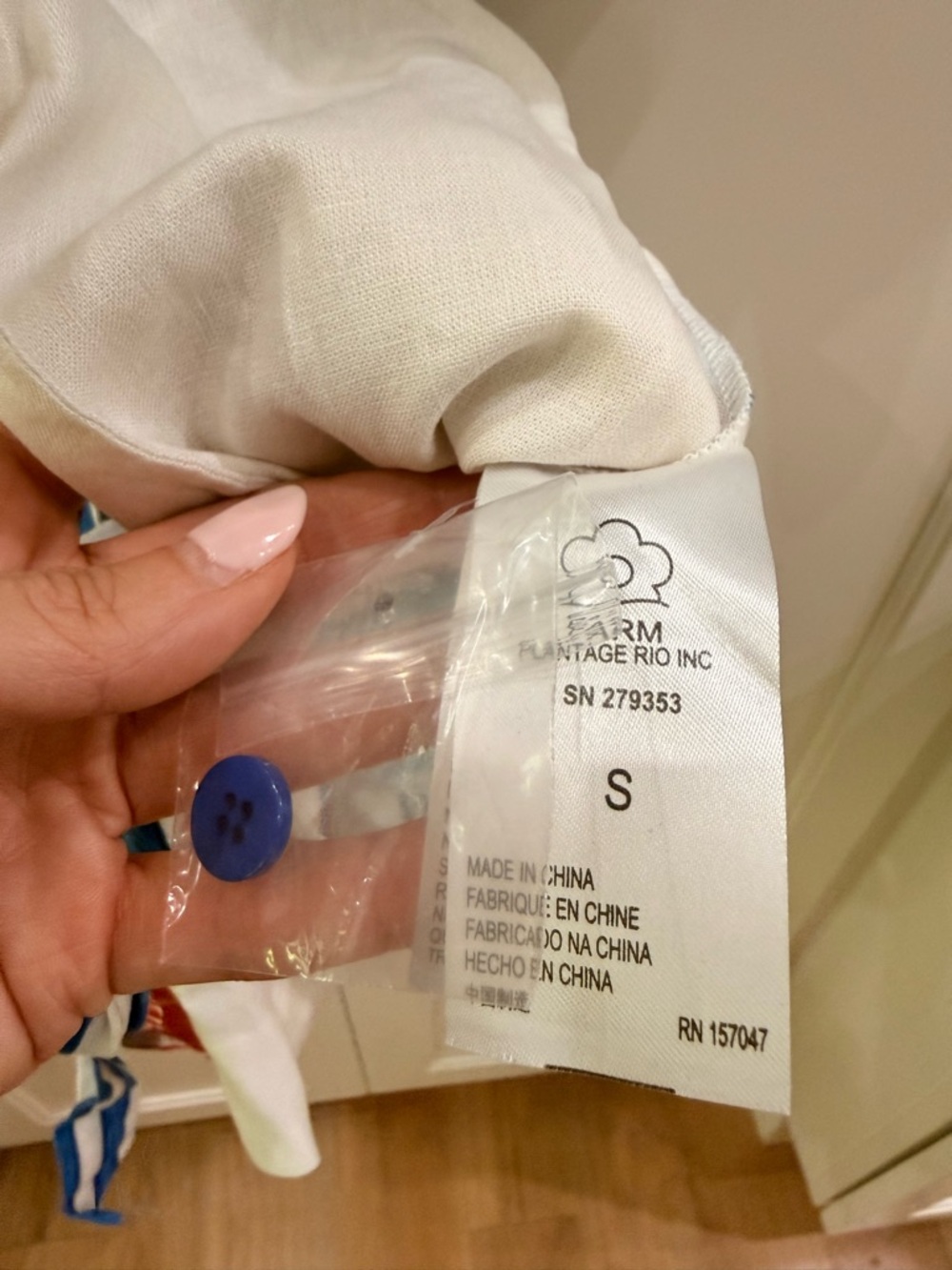 FARM RIO ANTHROPOLOGIE destination Small linen blend Romper NWT - Picture 4 of 9